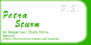 petra sturm business card